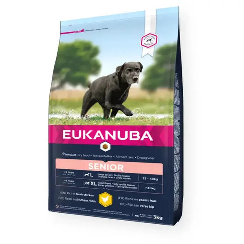 EUKANUBA Senior Câine Talie Mare Pui, Glucozamină & Mobilitate, 15 Kg