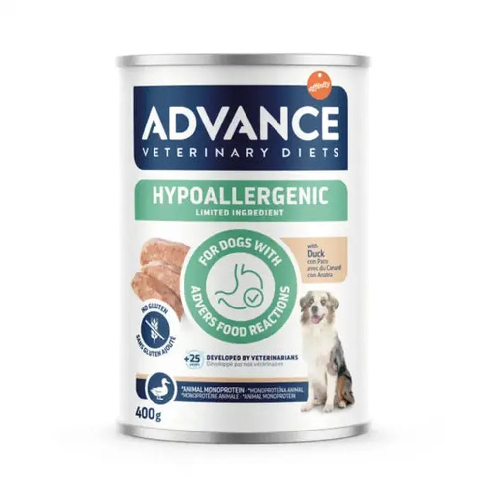 ADVANCE VET Hypoallergenic, Rață Pate, Monoproteic, Alergii Piele, 400g
