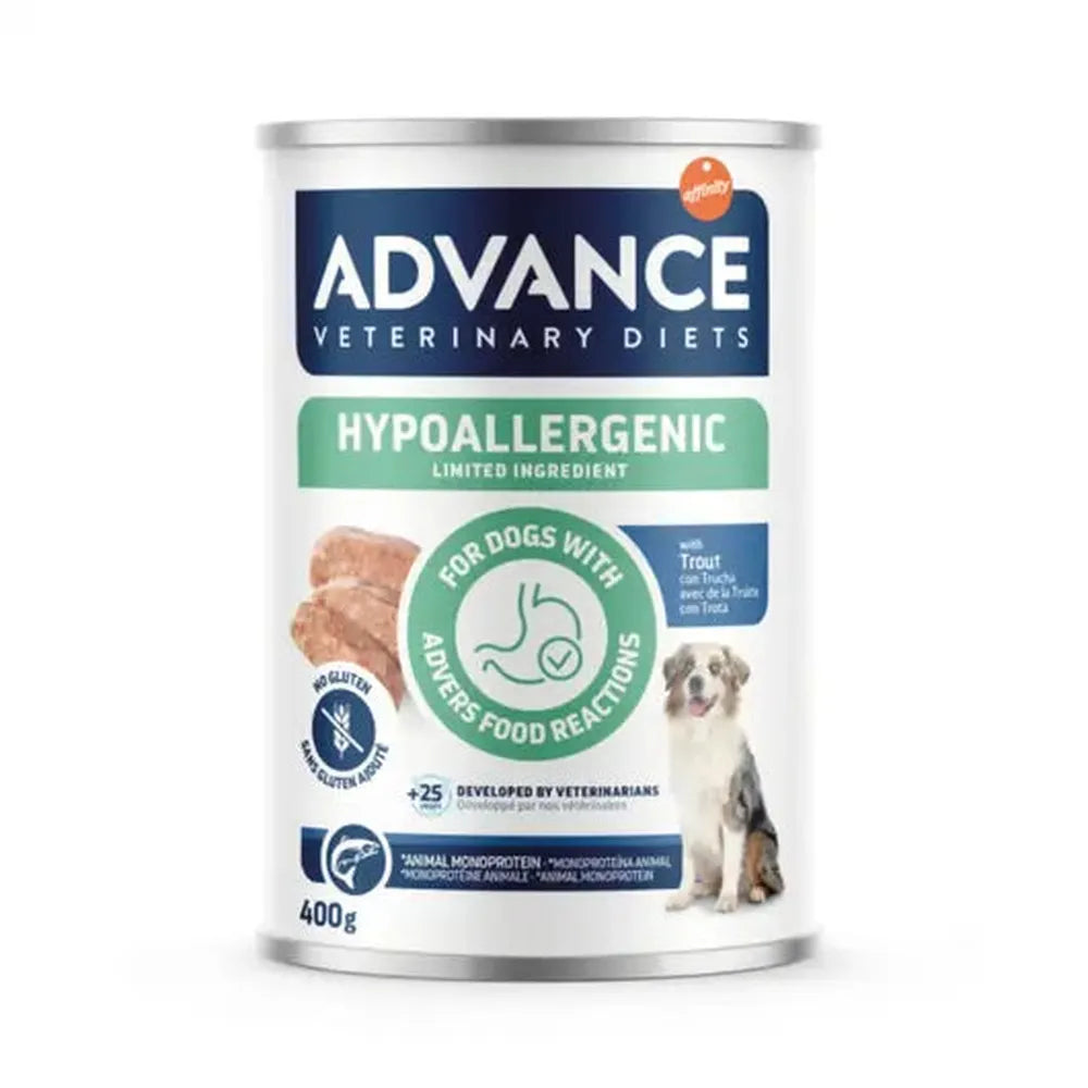 ADVANCE VET Hypoallergenic, Păstrăv Pate, Monoproteic, Alergii Piele, 400g