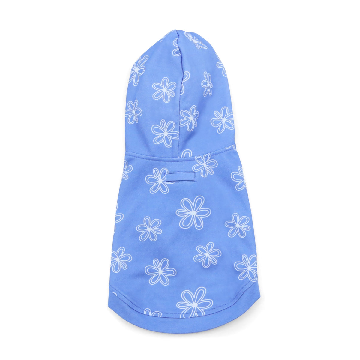 Hanorac albastru model floral M