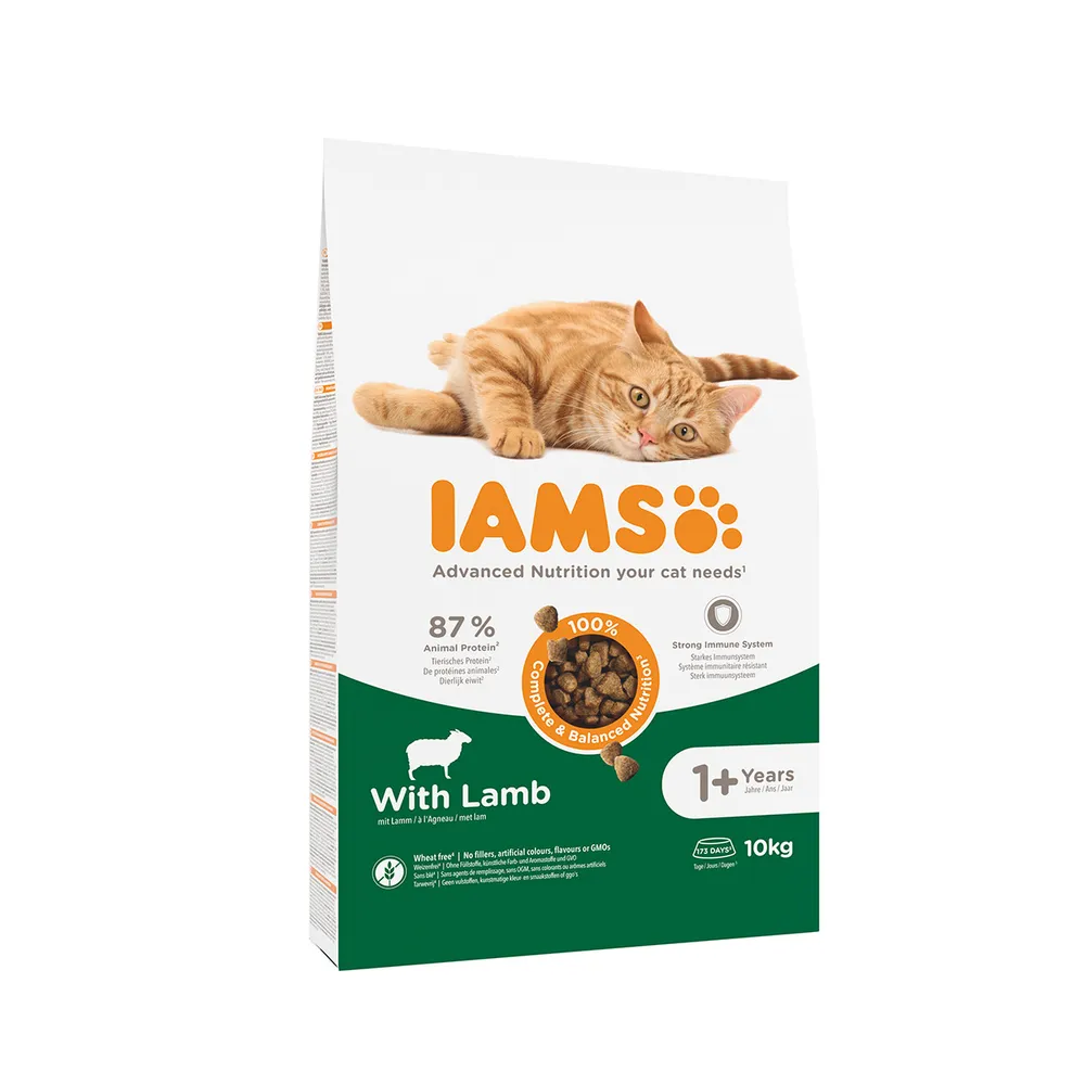IAMS Vitality Adult Pisică Miel, Sănătate Urinară & Taurină, 10 Kg