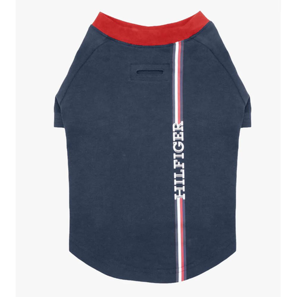 Tommy Hilfiger Tricou Câini/Pisici Stripe Logo S, Bumbac, Talie Mică/Medie Mică