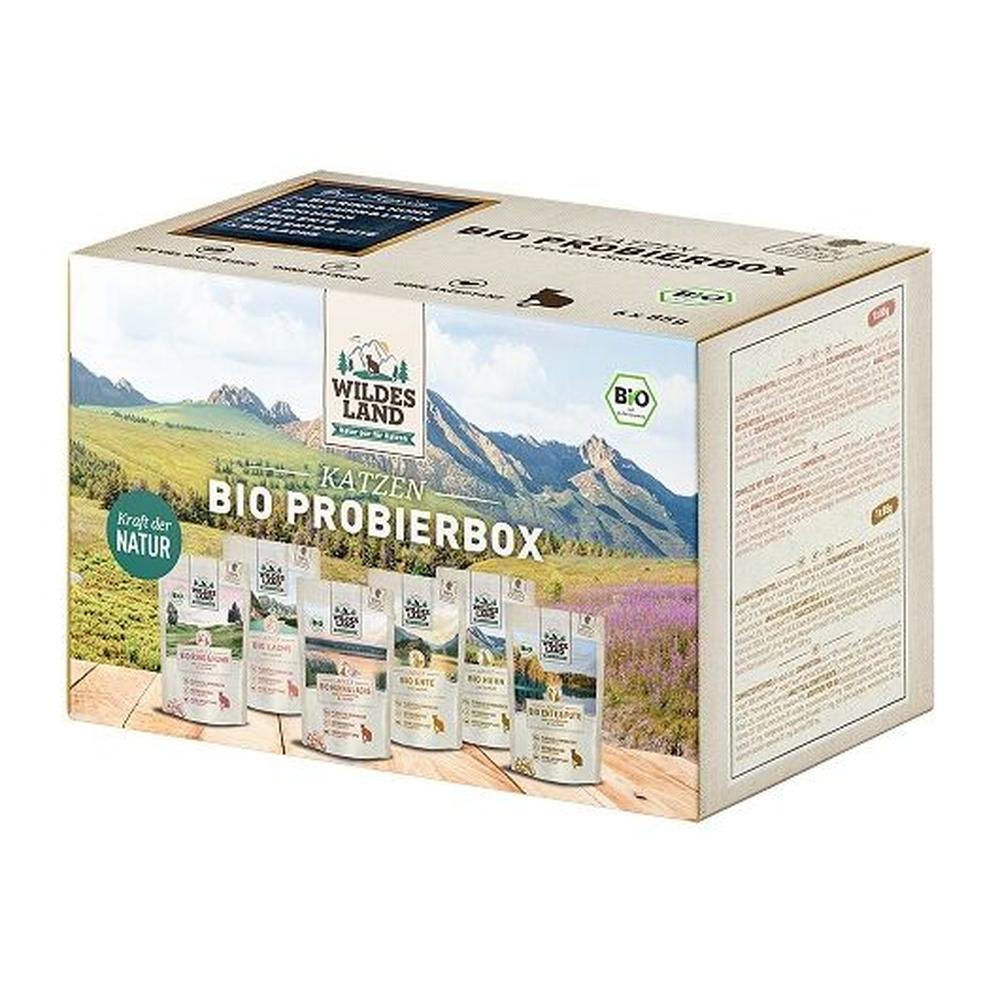 Wildes Land Cutie de Mostre | Hrană Umedă BIO Pisici | Pachet de Testare Monoproteină