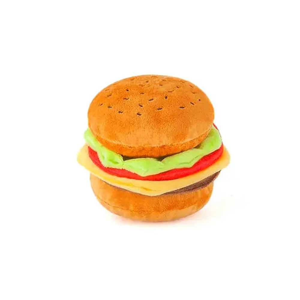 PLAY Jucărie Câini Hamburger (Barky Burger), American Classic, Puzzle, Chițăit, Eco-Friendly