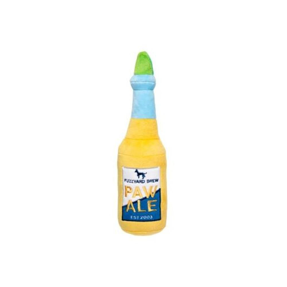FUZZYARD Jucărie Câini Sticlă Paw Ale (Pluș), 23cm, Chițăit, Moale, Non-Toxic, Lavabilă