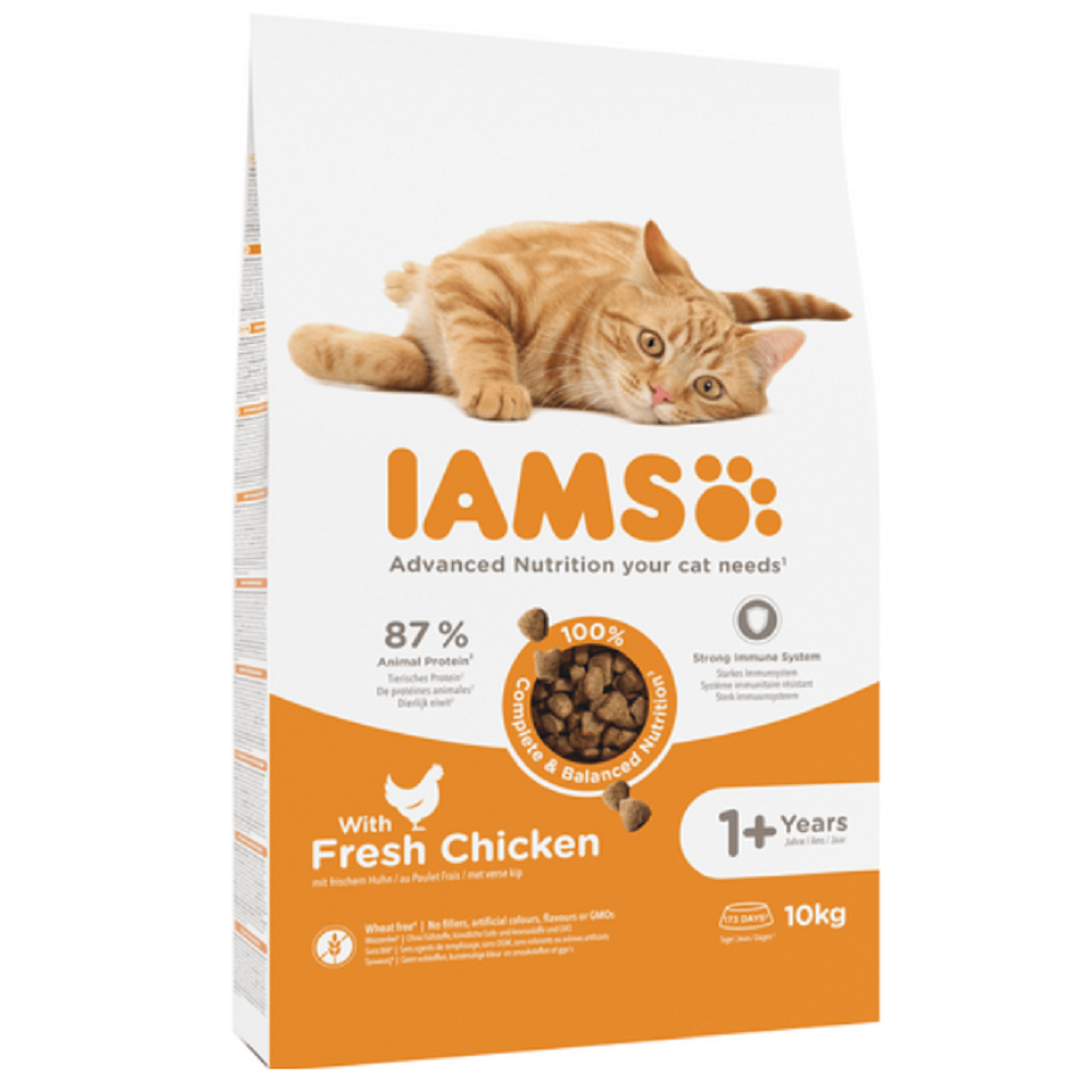 IAMS Vitality Adult Pisică Pui, Sănătate Urinară & Taurină, 10 Kg