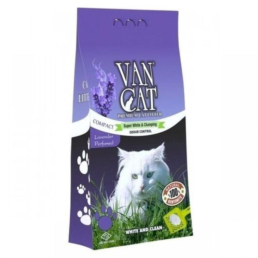 VanCat Nisip Bentonitic Pisici, Lavandă, Super Aglomerant, Compact, 5 Kg, Low Dust