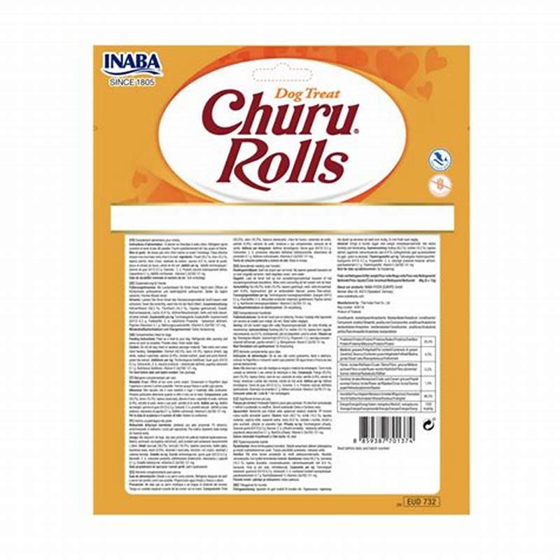 CHURU Dog Rolls pui si branza 8 buc - detalii ambalaj