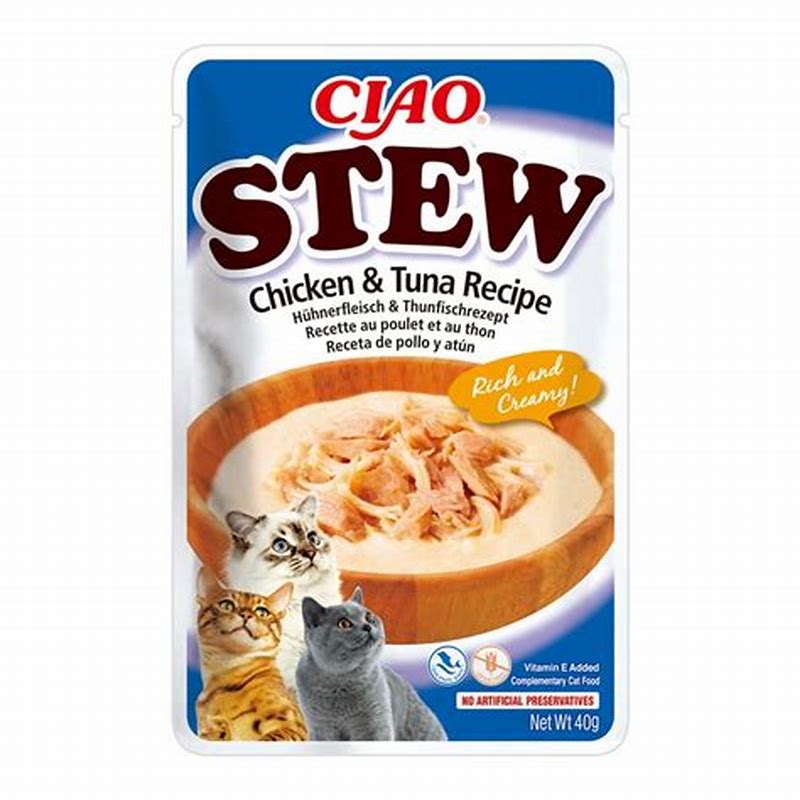 CIAO STEW hrana umeda pisici cu pui si ton 40 g - detalii ambalaj