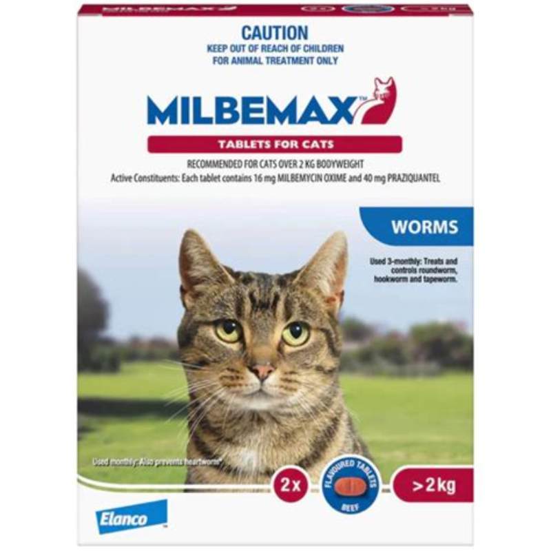 Milbemax 16/40mg cats x 2tab - detalii ambalaj