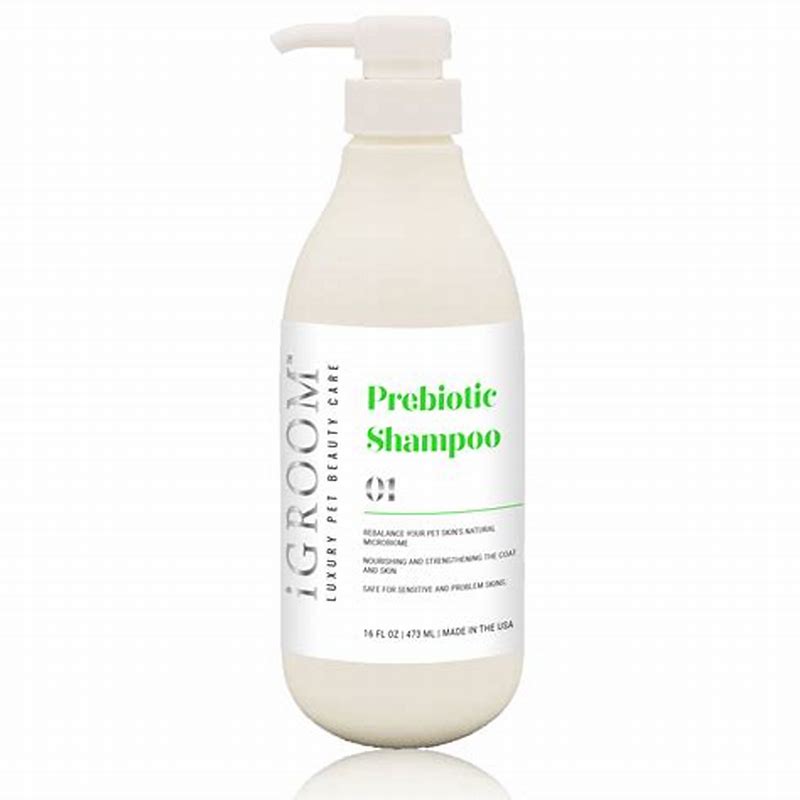 iGroom Sampon Prebiotic fara sulfati 473ml - detalii ambalaj