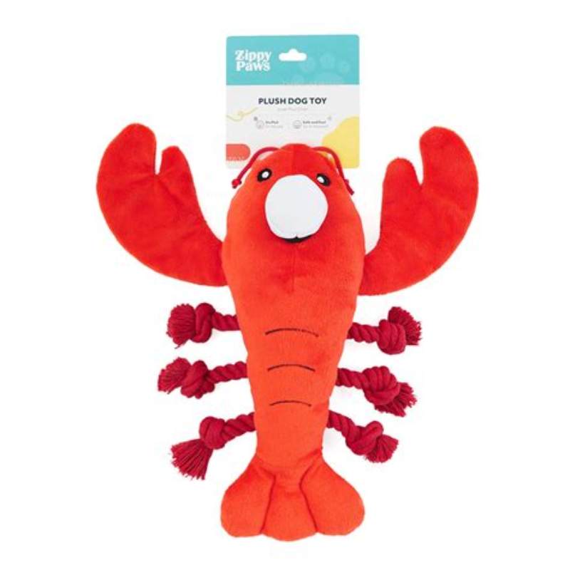 Zippy Paws Playful Pal Luca The Lobster Summer Dog Toy - detalii ambalaj