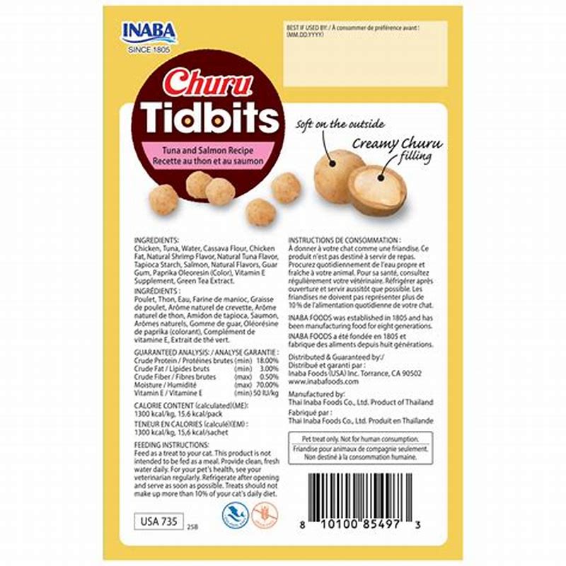 Churu Tidbits Tuna Recipe - detalii ambalaj