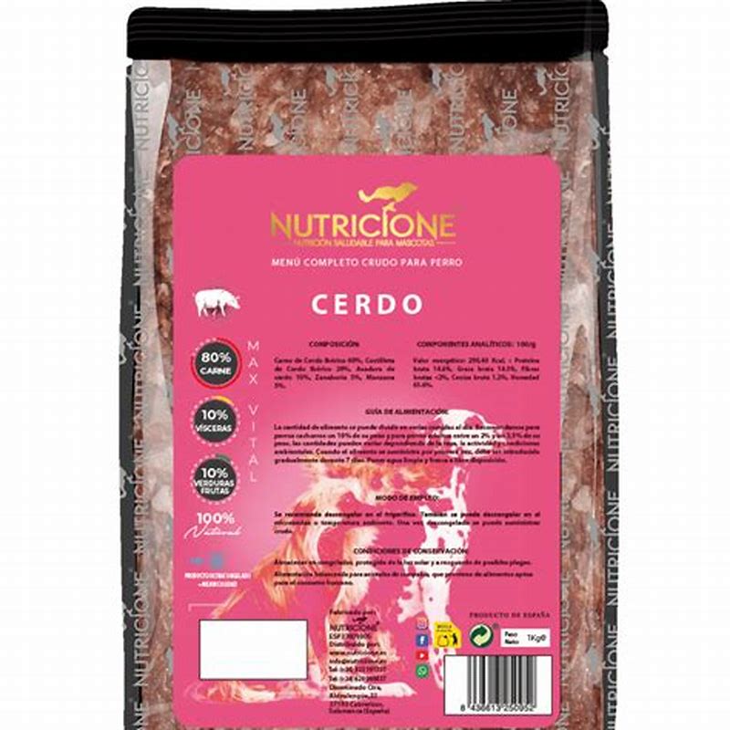 Meniu BARF porc 1 kg - detalii ambalaj