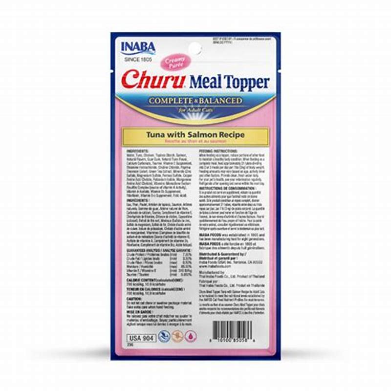Churu Meal Topper Tuna With Salmon Recipe 14Gx4 - detalii ambalaj