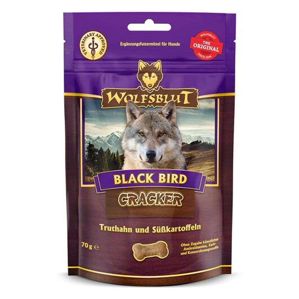 WOLFSBLUT Cracker Black Bird, Curcan 48% & Cartofi Dulci, Fără Cereale, 70g