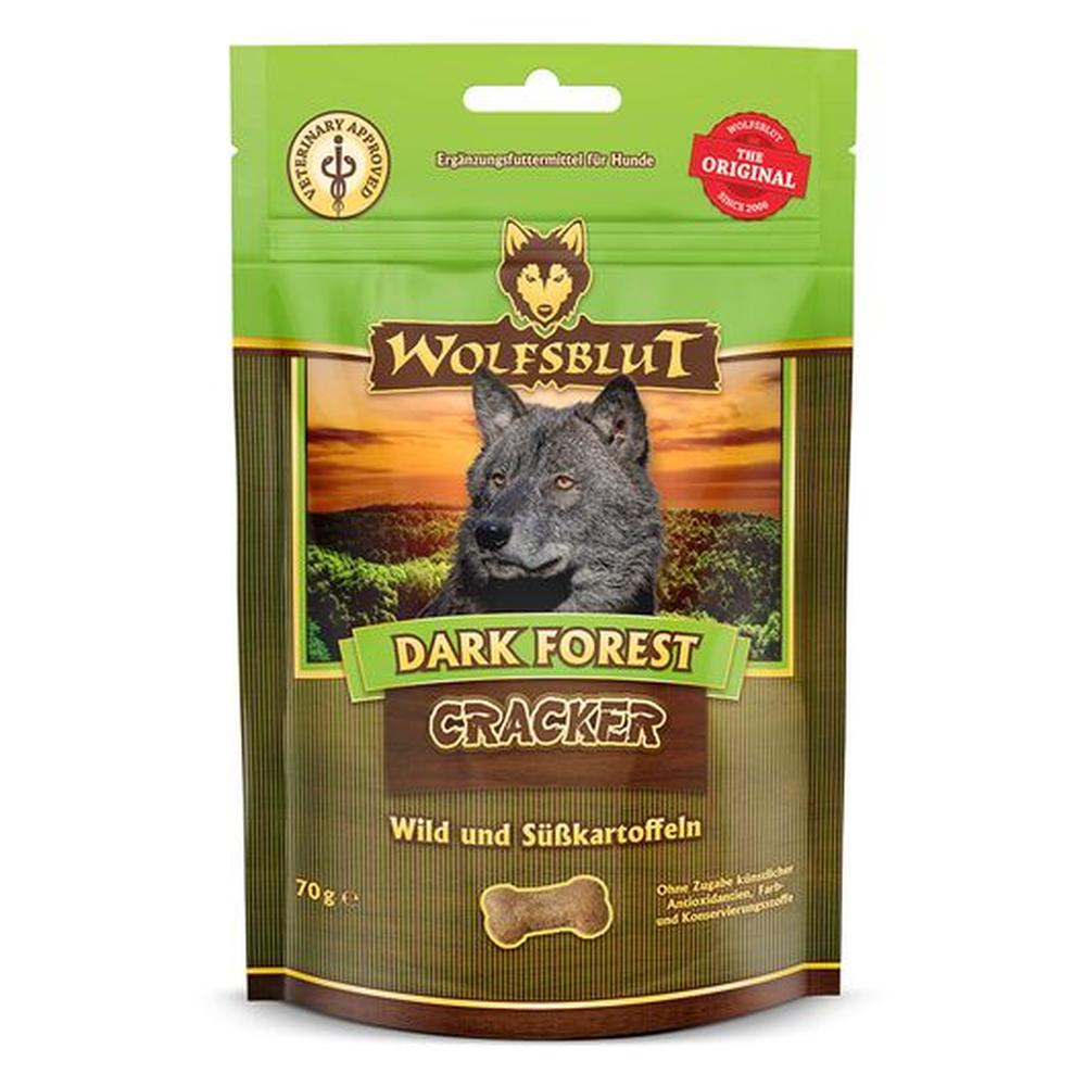 WOLFSBLUT Cracker Dark Forest, Vânat & Cartofi Dulci, Hipoalergenic, 70g