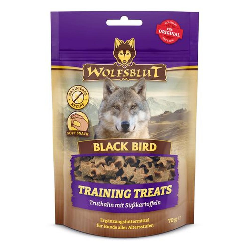 WOLFSBLUT Training Treats Black Bird, Curcan & Cartofi Dulci, Low Fat, 70g