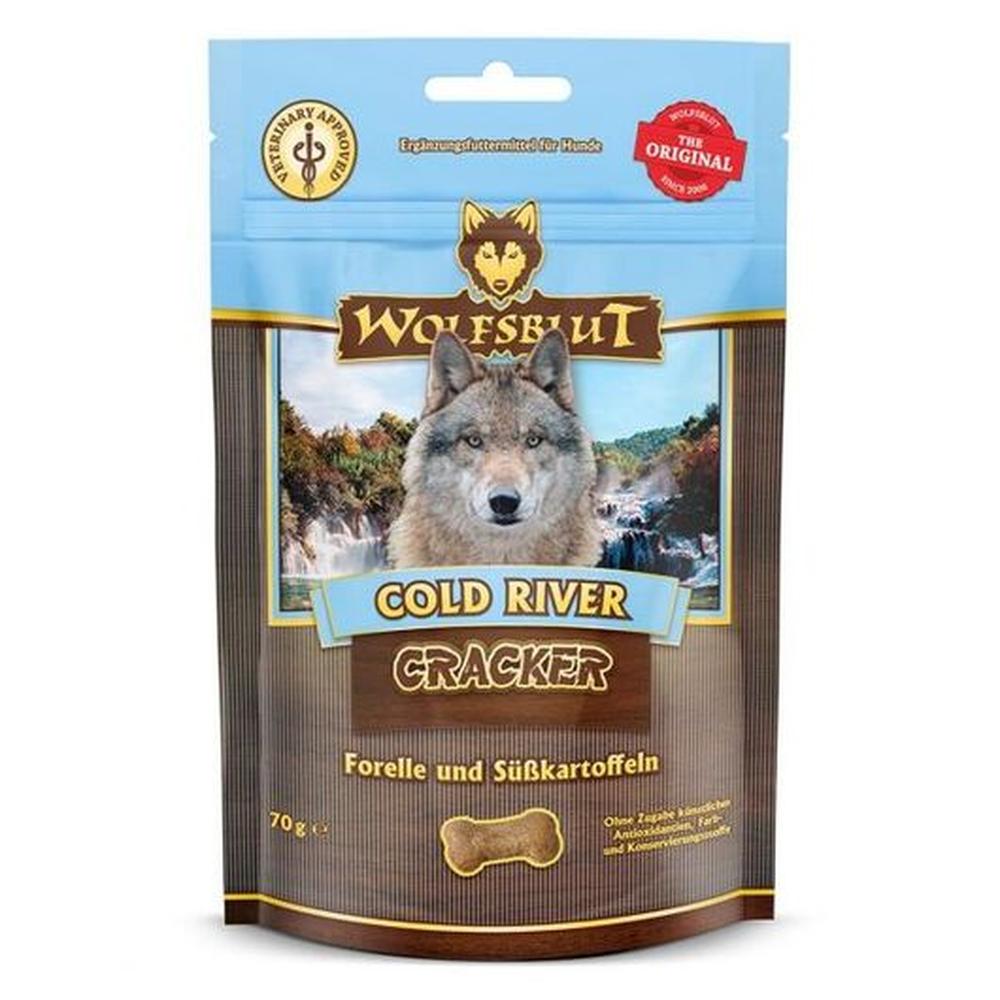 WOLFSBLUT Cracker Cold River, Păstrăv & Somon, Hipoalergenic, 70g