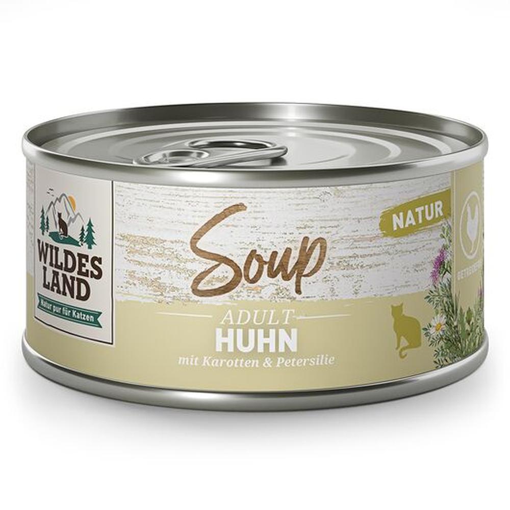 Wildes Land Supă cu Pui & Morcov, Supliment Hidratare Pisici, 80g