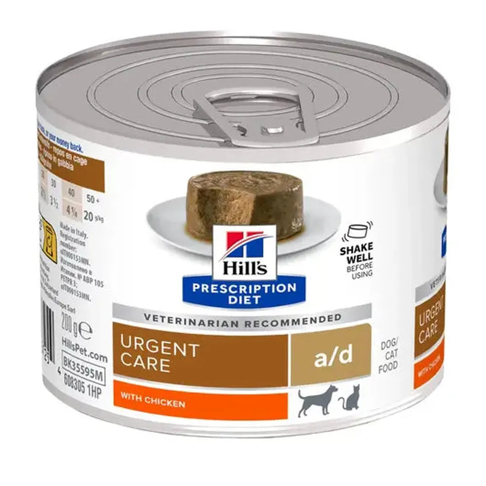 HILL'S PD a/d Urgent Care, Hrană Recuperare Câini & Pisici, Pui, 200 g