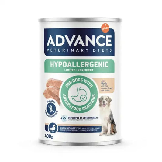 ADVANCE VET Hypoallergenic, Rață Pate, Monoproteic, Alergii Piele, 400g