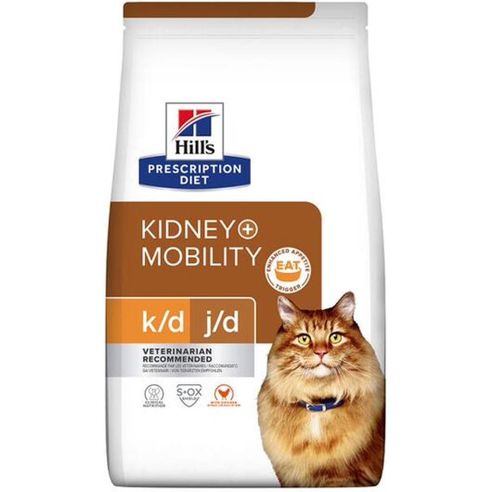 HILL'S PD Feline k/d + Mobility, Rinichi & Articulații, Pui, 3 Kg