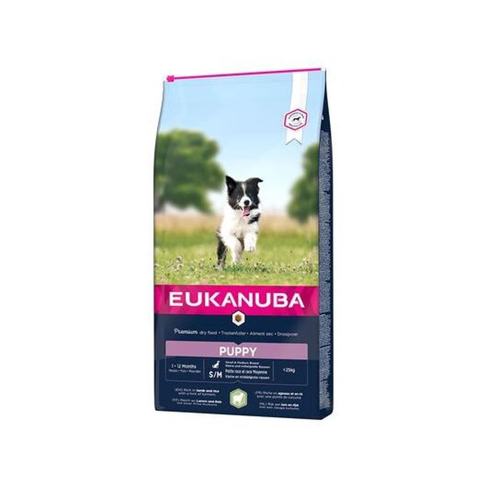Eukanuba Puppy Junior Small Lamb & Rice – Hrană uscată pentru căței de talie mică, 12 kg