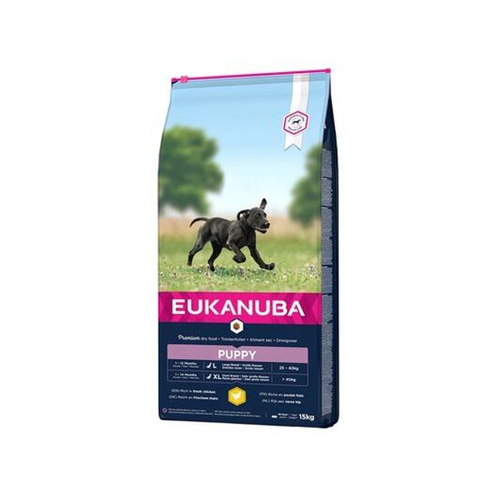 Eukanuba Puppy Large Breed cu Pui – Hrană uscată pentru căței rase mari și gigant, 15 kg