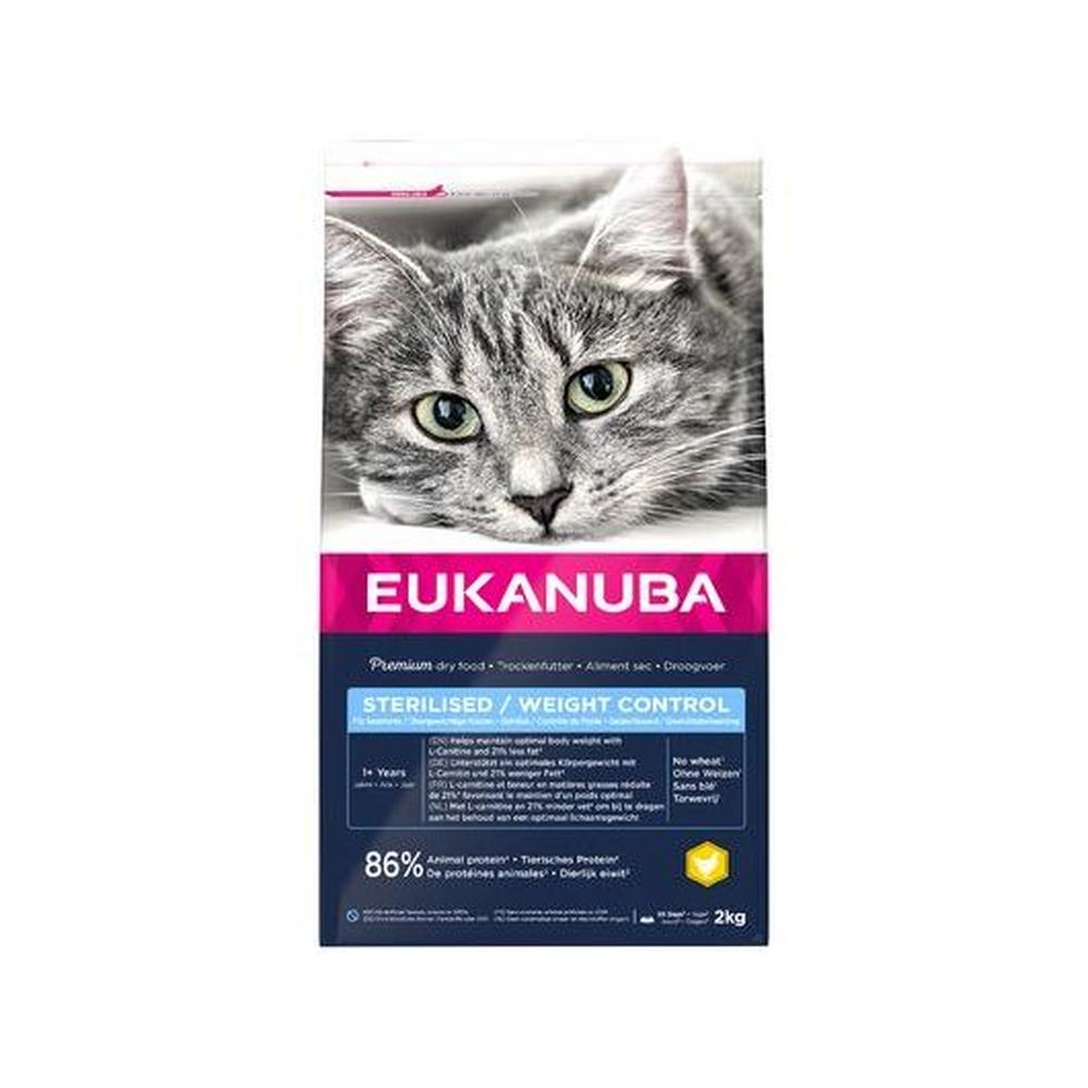 EUKANUBA Pisică Sterilizată/Light Pui, 86% Proteine & Urinar, 2 Kg