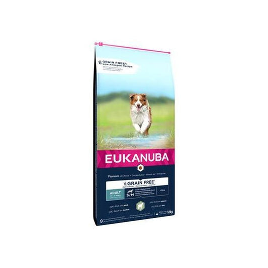 EUKANUBA Adult Talie Mică/Medie Miel Grain Free, DentaDefense, 12 Kg
