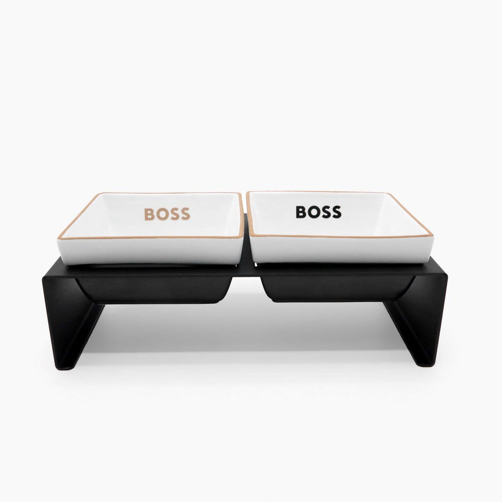 BOSS Set de 2 castroane ceramice cu suport marime S