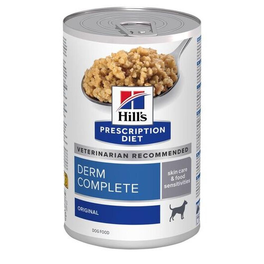 HILL'S PD Derm Complete, Hrană Umedă Câini, Piele/Alergii, 370 g