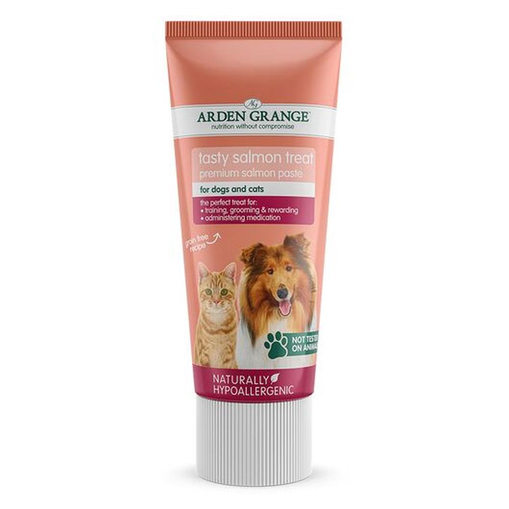 Arden Grange Tasty Liver Pate cu Somon 75 g – Recompensă Hipoalergenică pentru Câini și Pisici | Fără Cereale, Ideal pentru Dresaj și Administrarea Medicamentelor