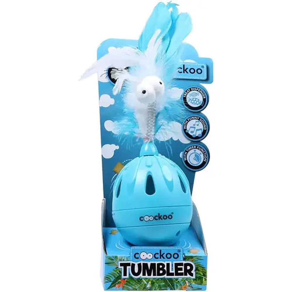 Jucărie Pisici Catnip Tumbler Albastru, 10.5x7cm, Interactivă, Minge Anti-stres