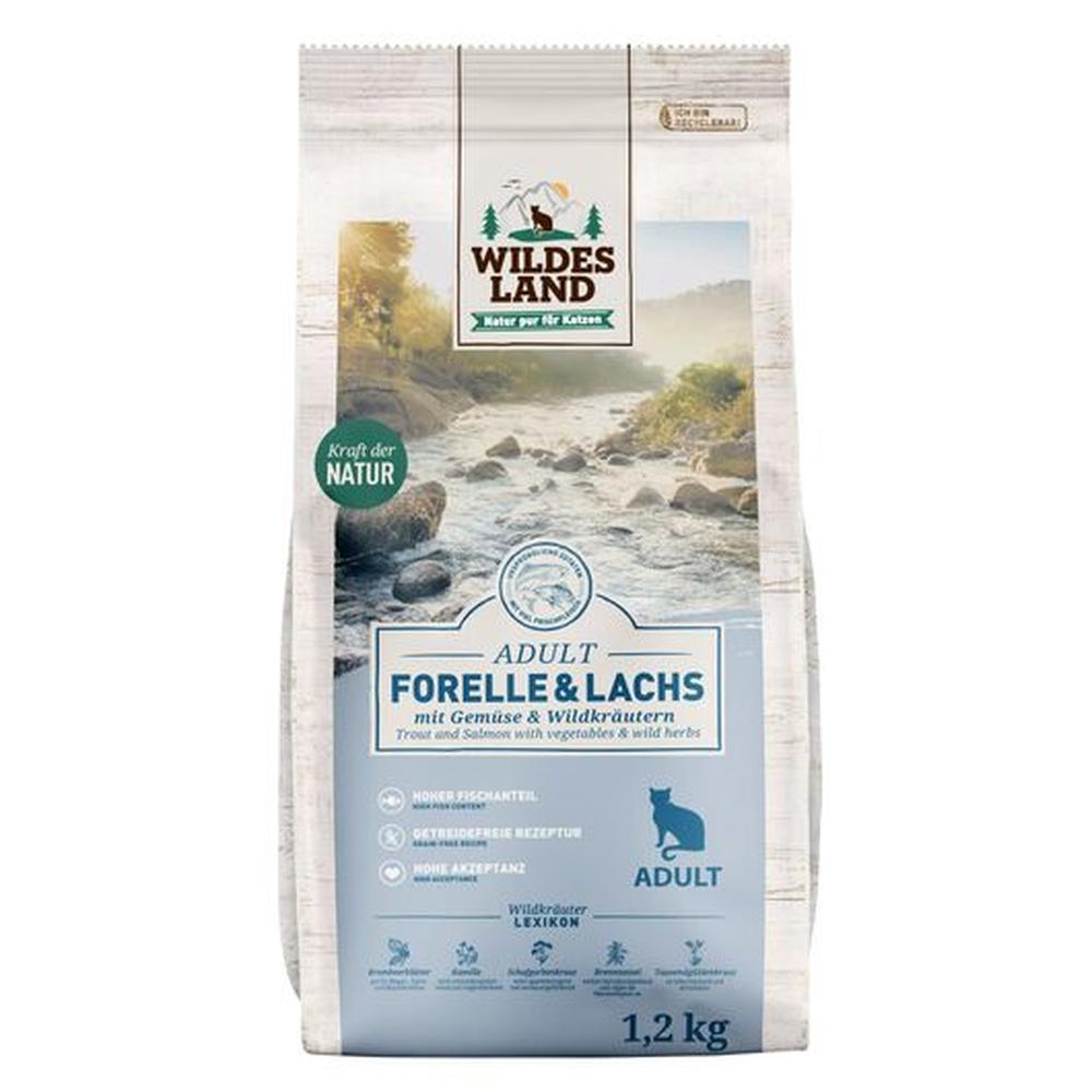 Wildes Land hrana uscata pentru pisici adulte cu somon si pastrav 1.2 kg