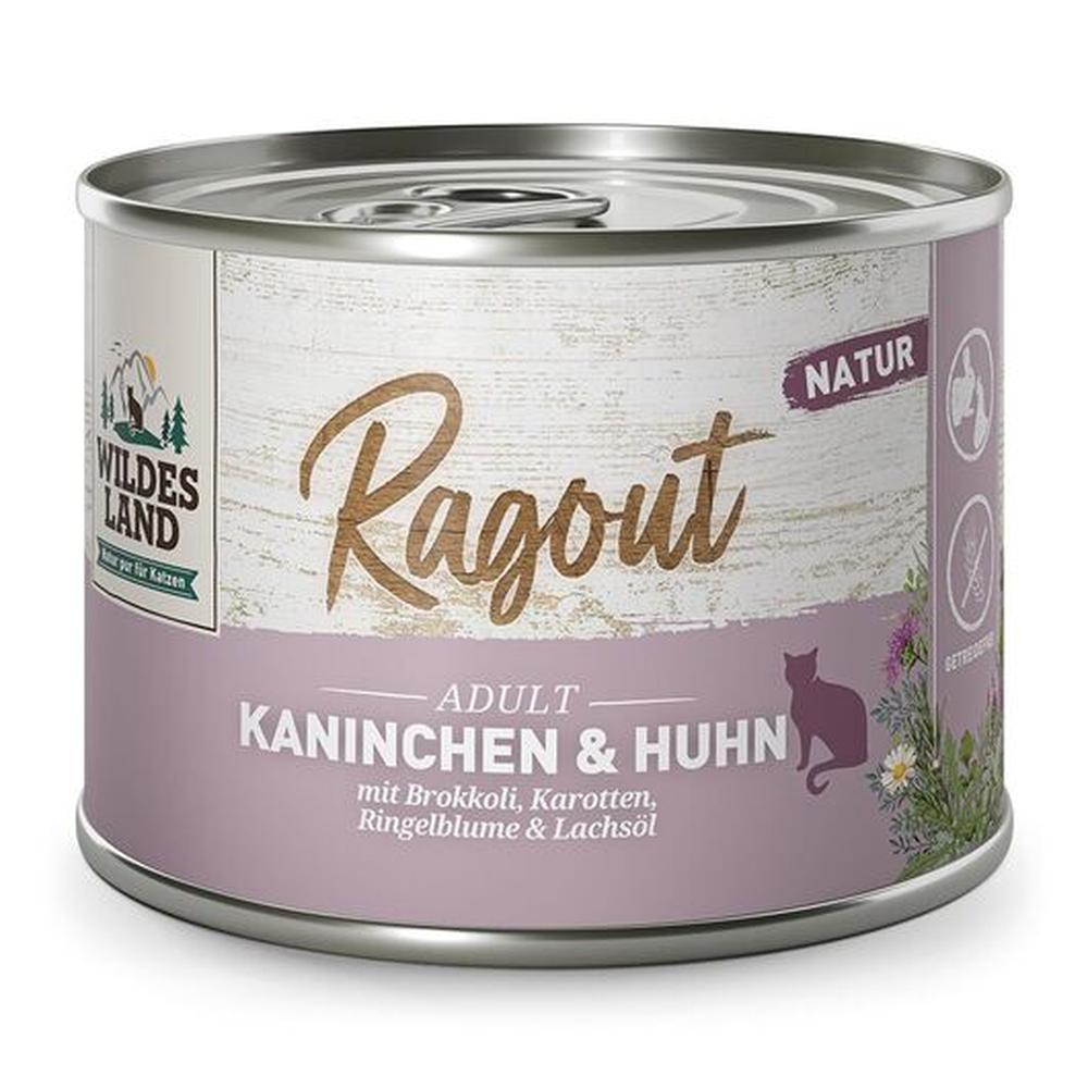 Wildes Land Ragout Pui & Iepure, Hrană Umedă Pisici, 65% Carne, 180g