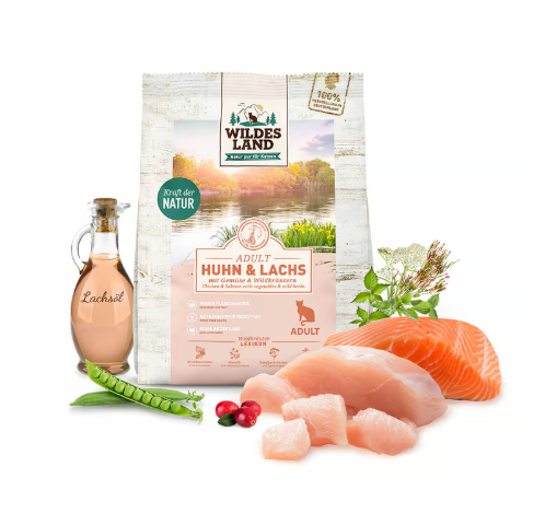 Wildes Land hrana uscata pentru pisici adulte cu somon si pui 400 g
