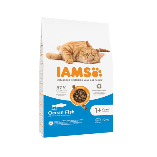 IAMS Vitality Adult Pisică Pește Oceanic, Sănătate Urinară & Omega 3, 10 Kg