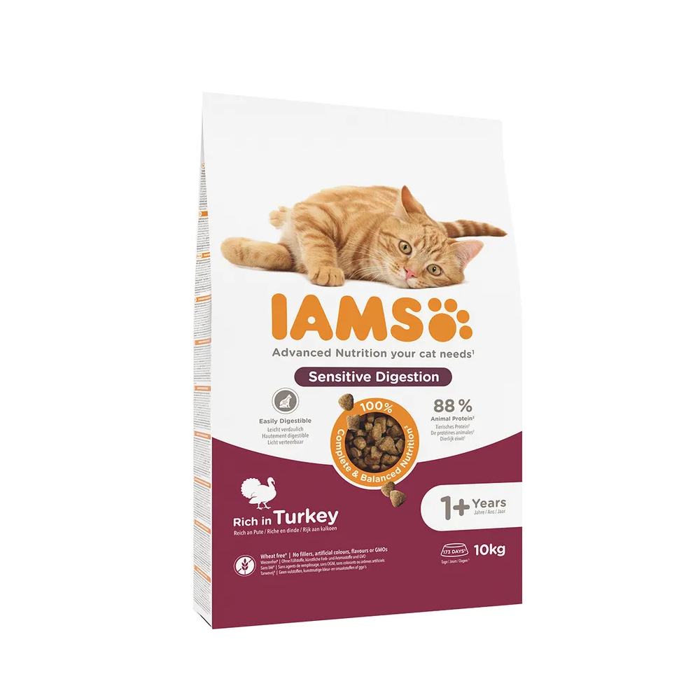 IAMS Sensitive Digestion Adult Curcan, 88% Proteine & Orez, 3 Kg