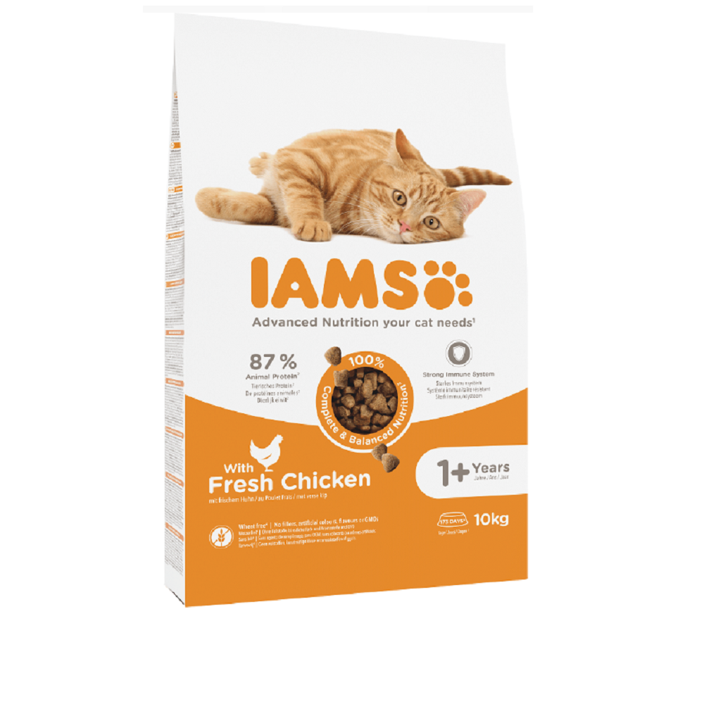 IAMS Vitality Adult Pisică Pui, Sănătate Urinară & Taurină, 10 Kg