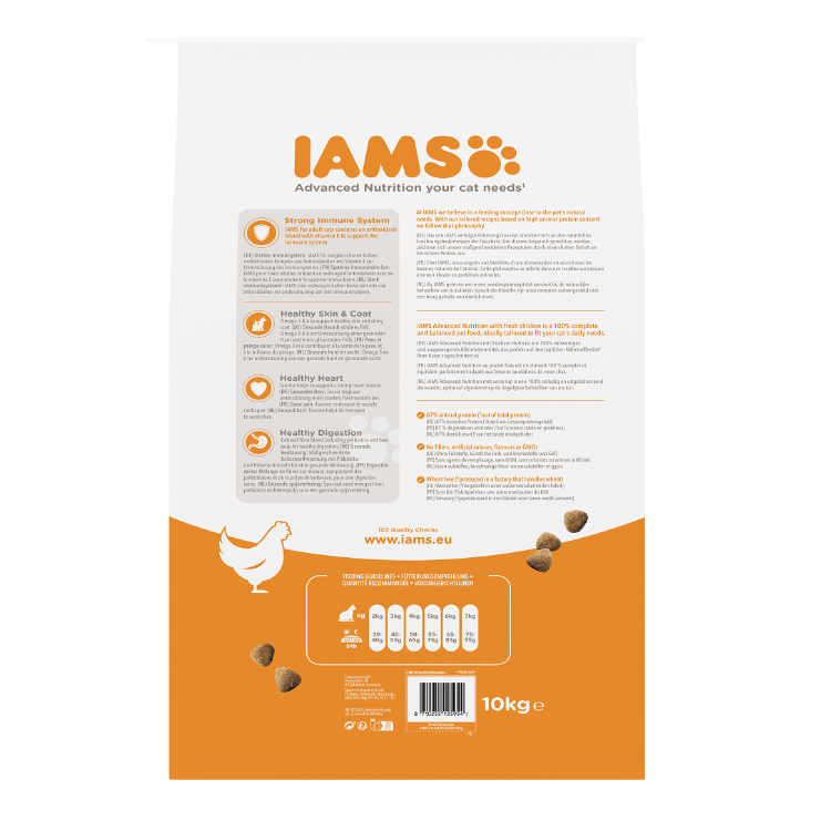 IAMS Vitality Adult Pisică Pui, Sănătate Urinară & Taurină, 10 Kg