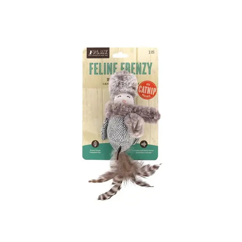 PLAY Jucărie Pisici Pasăre (Blissful Birdie) Feline Frenzy, Catnip, Zgomot, Eco-Friendly, Pufos