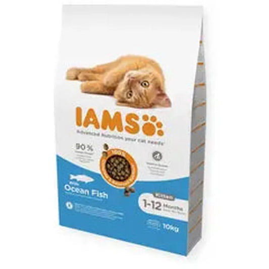 IAMS Kitten Pește Oceanic, 90% Proteine Animale, DHA, 10 Kg