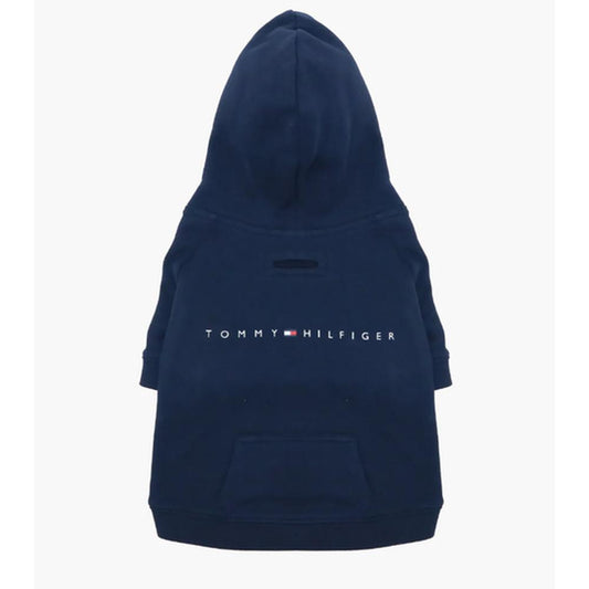 Tommy Hilfiger Hanorac Câini/Pisici Indigo Desert Sky XS, Hoodie, Bumbac, Talie Mică/Căței
