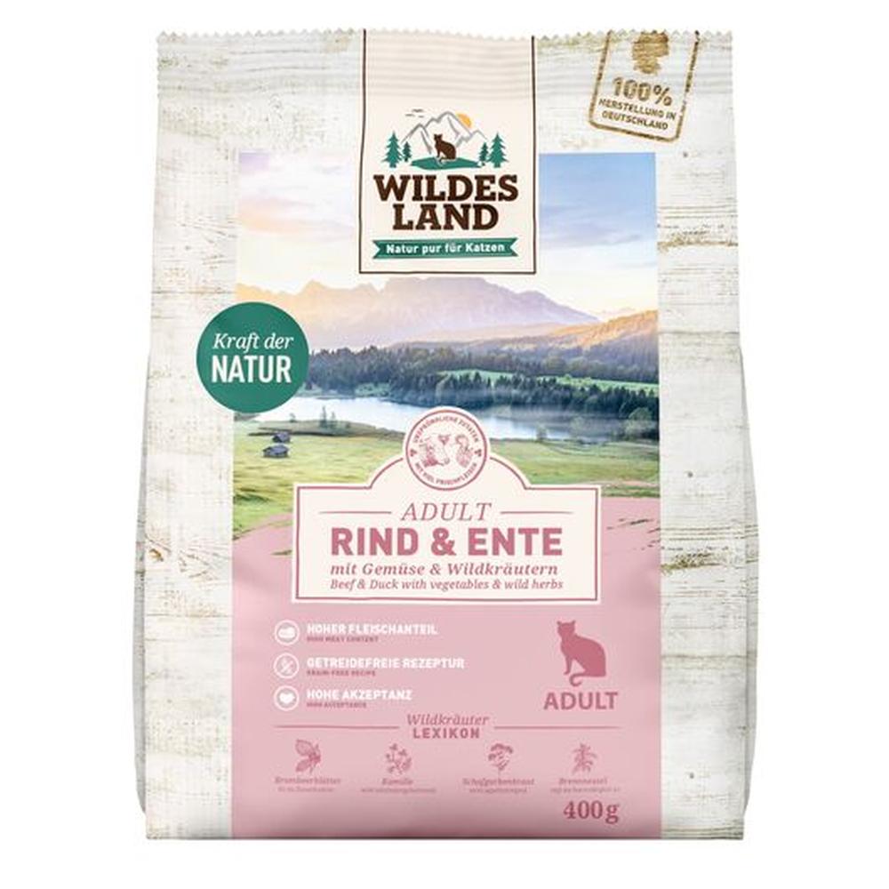 Wildes Land Hrana uscata pentru pisici cu vita 400g
