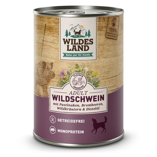 Wildes Land Hrană Umdă Câini | Porc Mistreț (Monoproteină) | Păstârnac Fără Cereale 400g