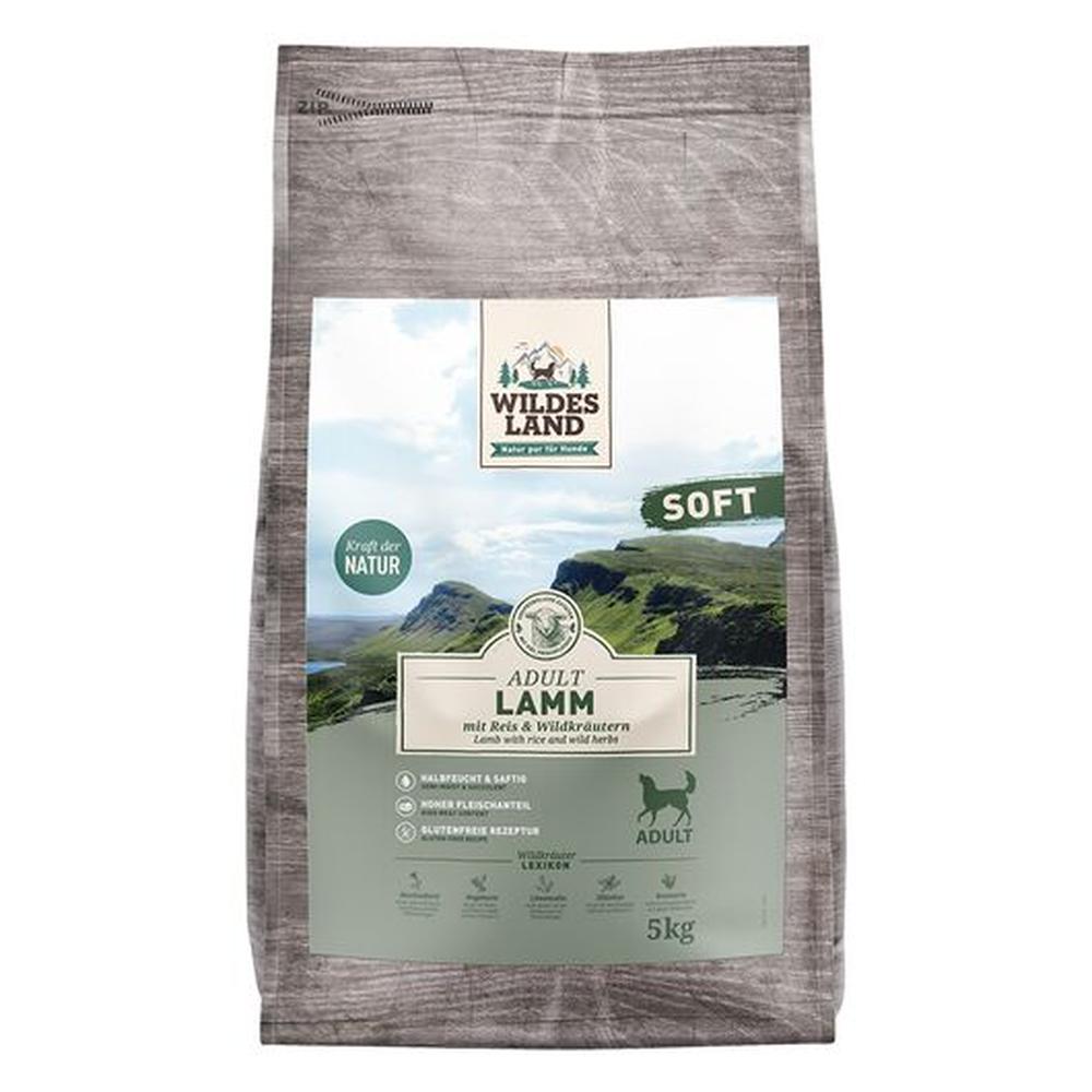 Wildes Land Hrană Uscată SOFT Adult | Miel & Orez | Fără Gluten | Semiumedă  5 kg