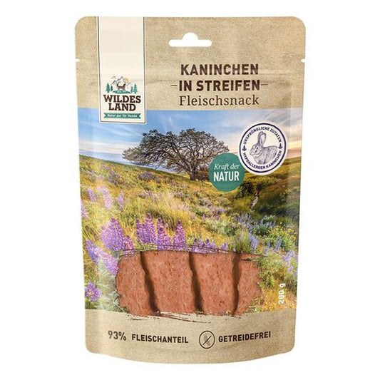 Wildes Land Recompense pentru caini Strips Iepure Câini Hipoalergenice | Fără Cereale | 93% Carne 200 g