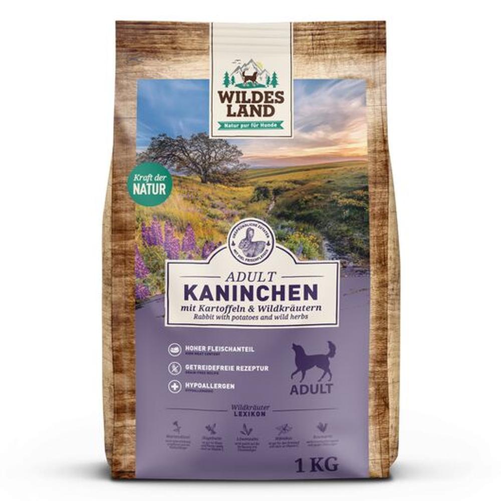 Wildes Land Hrana uscata pentru caini cu iepure si cartofi, fara cereale, hipoalerhenic, monoproteic 1 kg